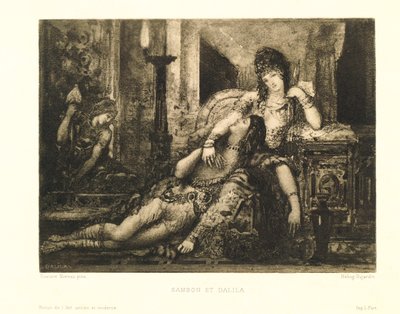 フランス、パリ、サムソン、デリラ ギュスターヴ・モロー (1826-1898)、ヘリオグラフィー 作： Gustave Moreau