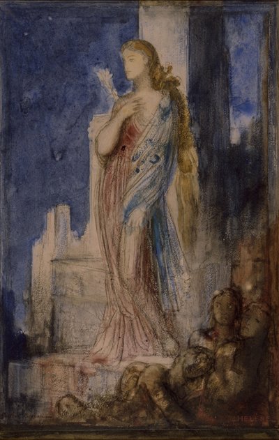 トロイの城壁のヘレン 作： Gustave Moreau