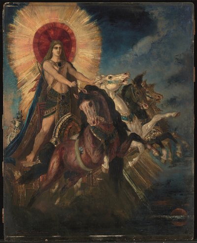 アポロンの戦車、またはフェーバス＝アポロンの戦車（油彩・パネル） 作： Gustave Moreau
