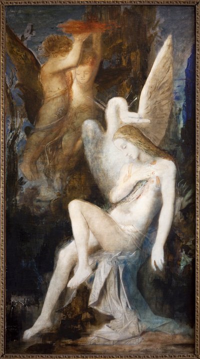 レダと白鳥（キャンバスに油彩） 作： Gustave Moreau