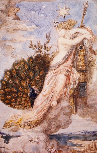 ジュノーに訴える孔雀、ギュスターヴ・モロー（1826-1898）作 作： Gustave Moreau