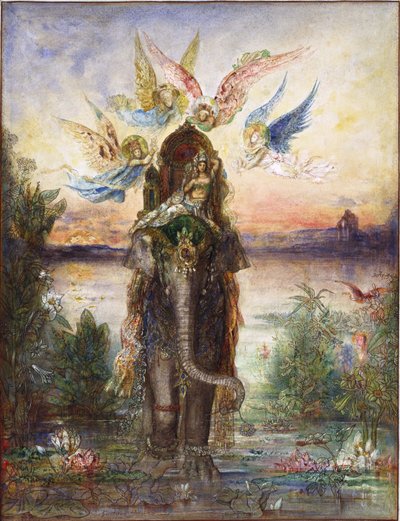 「ペリ、聖なる象」 ギュスターヴ・モロー (1826-1898) 画 1882 国立西洋美術館、東京 作： Gustave Moreau