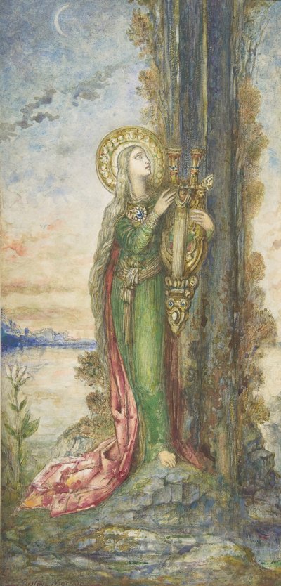 聖セシリア、約。 1890-95。 作： Gustave Moreau