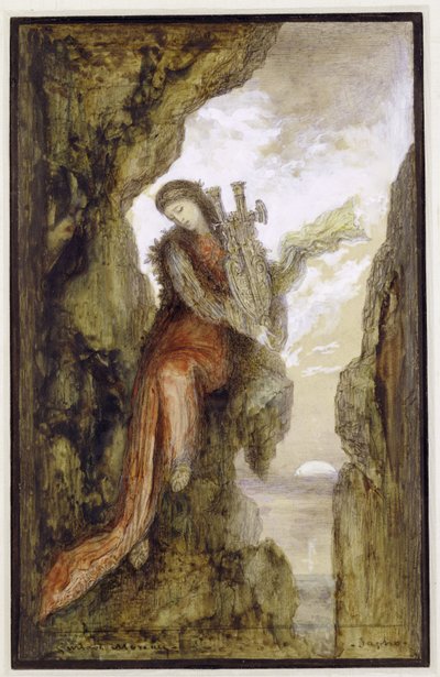 崖の上のサッポー 作： Gustave Moreau