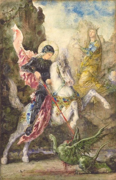 セントジョージとドラゴン、1869年 作： Gustave Moreau