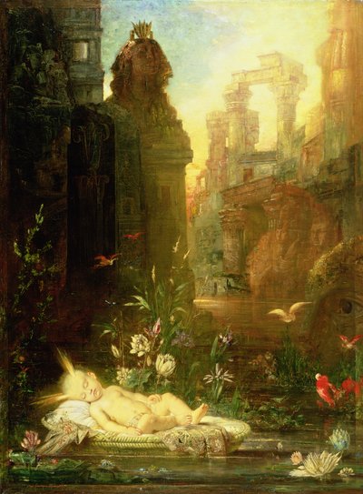 幼児モーゼ、1876-78年頃 作： Gustave Moreau