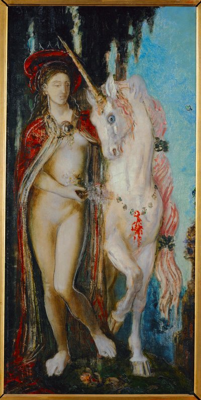 ユニコーン（キャンバスペインティング） 作： Gustave Moreau