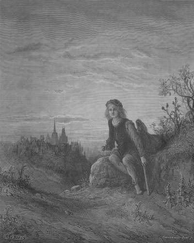 ハイゲートベルを聞くディックウィッティントン 作： Gustave after Dore