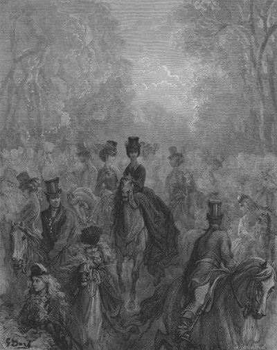 ハイドパーク、レディーズマイル、プロムナードデダム 作： Gustave after Dore