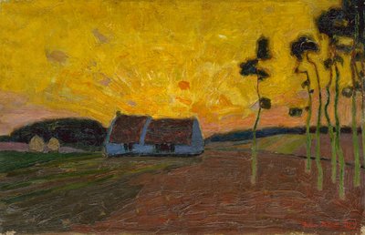 Sint-Martens-Latemの風景 作： Gustave de Smet