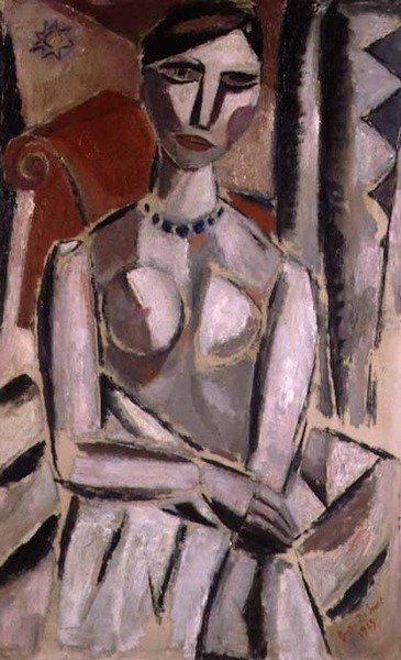 女性の肖像 作： Gustave de Smet
