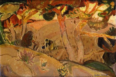 日当たりの良い風景; PaysageEnsoleille-日当たりの良い風景 作： Gustave de Smet