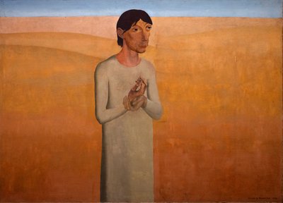 荒野のキリスト 作： Gustave Van de Woestyne