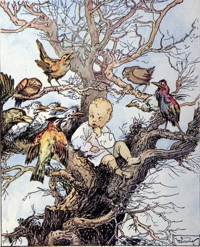 ジェームズ・マシュー・バリー (JM または J. M. バリー) の寓話「ピーターパンの物語」のイラスト 作： Gustavo Gustavino Rosso