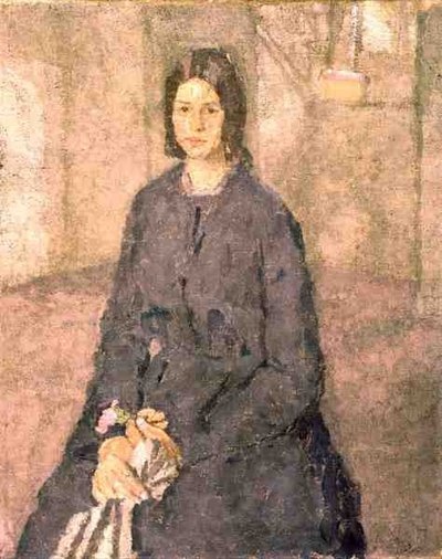 バラを持った少女、1915年〜25年 作： Gwen John