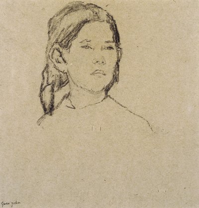 少女の頭、 作： Gwen John