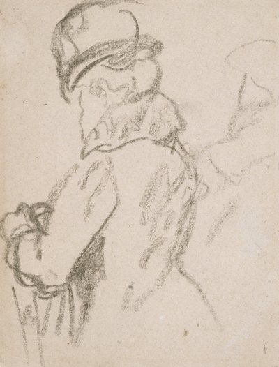 マドモアゼル・プーヴロー（木炭・紙） 作： Gwen John