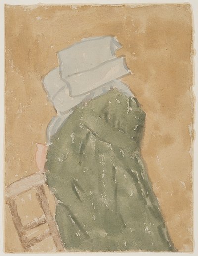 教会の修道女（水彩・紙） 作： Gwen John