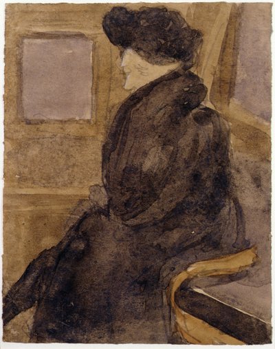 路面電車の老婦人 作： Gwen John