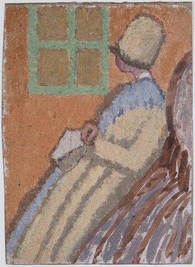 横顔の女（ミクストメディア、カード） 作： Gwen John