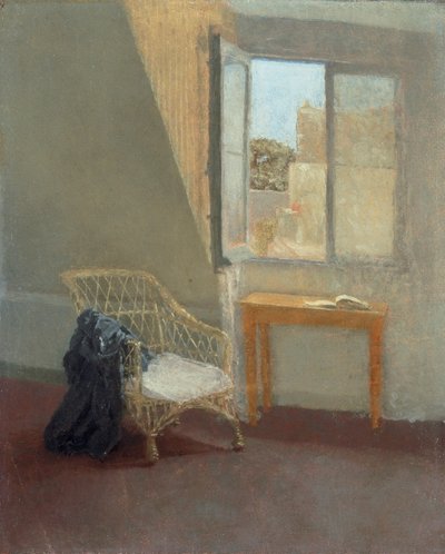 「芸術家の部屋の一角」、1907-09 作： Gwendolen Mary John
