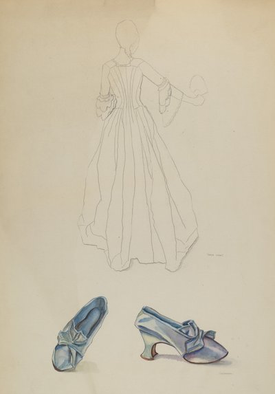 ガウンとスリッパ、c。 1936年。 作： Gwyneth King