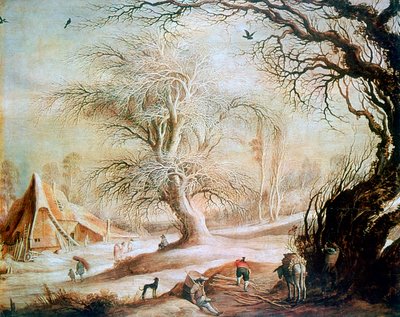 「冬の風景」、c1606-1656 作： Gysbrecht Leytens