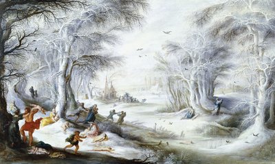 無実の虐殺の冬の風景 作： Gysbrecht Lytens or Leytens