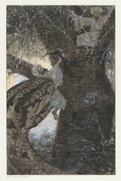 木の男が蛇につかまれる 作： H.C. Louwerse (signed by artist)