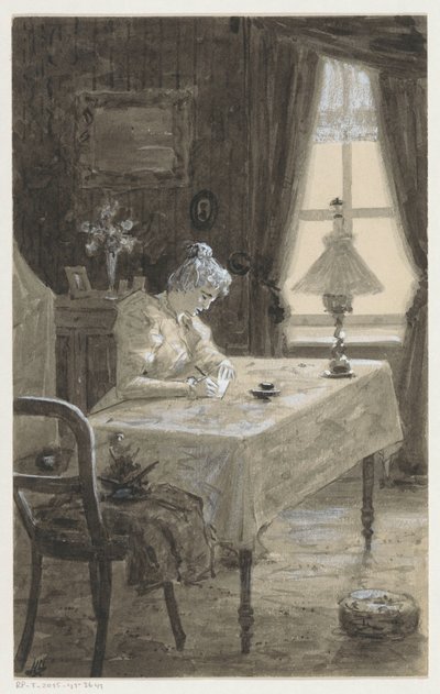 ミミは手紙を書く 作： H.C. Louwerse (signed by artist)