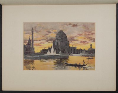 管理棟、夕方の効果 作： H.D. Nichols