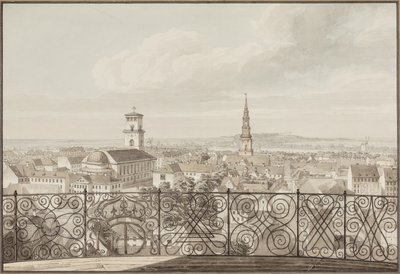 Rundetårn からコペンハーゲンを越えて Frederiksberg Castle までの眺め 作： H.G.F. Holm