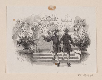 H.C.の「花火」のイラストです。 アンデルセン「おとぎ話と物語」第1巻 作： H.P. Hansen