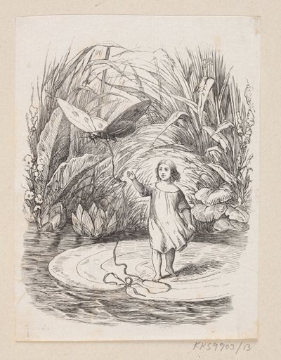 H.C.の「Tommelise」のイラストです。 アンデルセン「おとぎ話と物語」第1巻 作： H.P. Hansen
