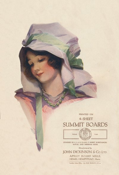 「ジョン・ディキンソン社の絵」、1919年 作： HT