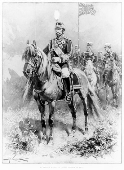 1904年1月16日、イラスト入りロンドンニュースの天皇陛下（1852-1912） 作： H.W. Koekkoek