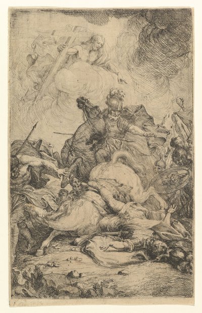 サウルの回心、約。 1650-1725。 作： H Bem