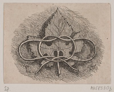 葉の上に巻く糸 作： H. C. Henneberg