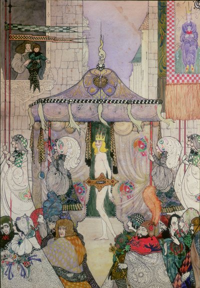 ハンス・クリスチャン・アンデルセン（1805-75）によって書かれた皇帝の新しい服のイラスト 作： H. Clarice