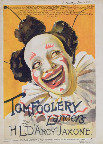 HL D&39;Arcy Jaxoneによる「トムフーラリーランサーズ」の楽譜の表紙、1898 作： H. G. Banks