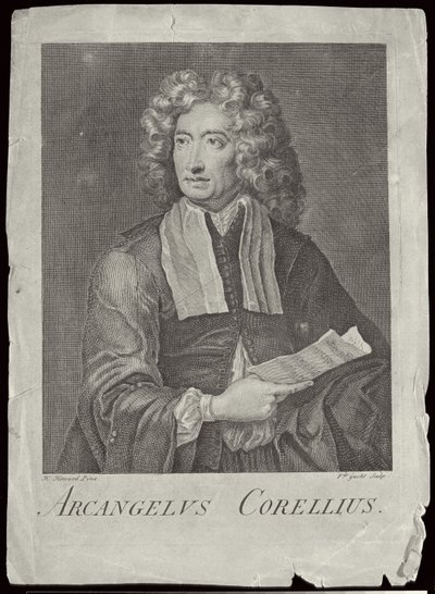 アルカンジェロコレッリ（1653〜1713年）、ファンデルグヒトによって彫刻 作： H. Howard
