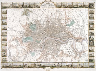 ロンドンの地図、1851 年 作： H Lacey