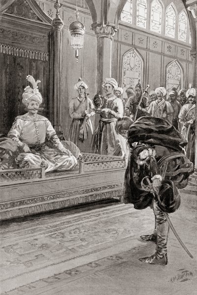 1599年にペルシャのシャー・アッバース大帝の宮廷を訪れたアンソニー・シャーリー卿（Hutchinson