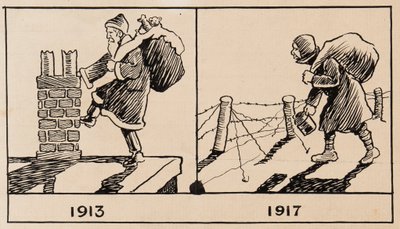 父のクリスマス1913年と1917年 作： H. Miller
