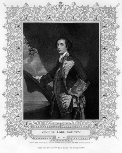 提督ジョージブリッジスロドニー1719-1792年、第1男爵ロドニー、19世紀。 作： H. Robinson