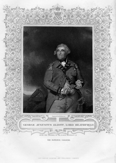 ジョージオーガスタスエリオット1717〜1798年、第1男爵ヒースフィールド、19世紀。 作： H. Robinson