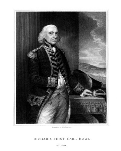 リチャードハウ、初代伯ハウ、イギリス海軍大将、1832年。 作： H. Robinson