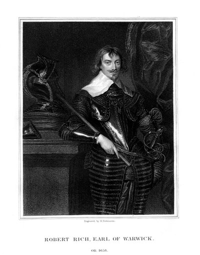 ロバートリッチ、2代目ワーウィック伯爵、イギリス植民地管理者、1827年 作： H. Robinson