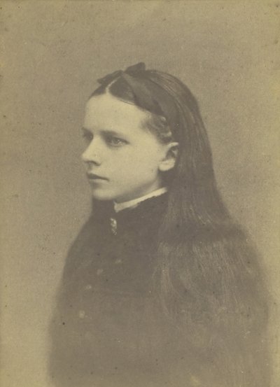 無題の長い髪の少女、19 世紀半ば後半。 作： H. S. Heath