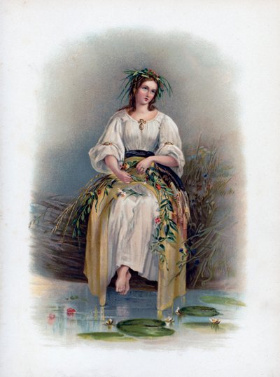「オフィーリア」、1891年。 作： H Saunders